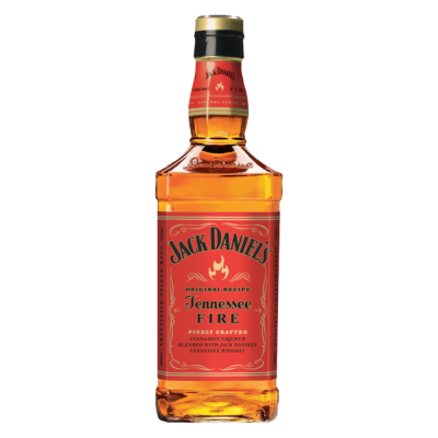 Jack Daniel's Tennessee Fire whisky bottle